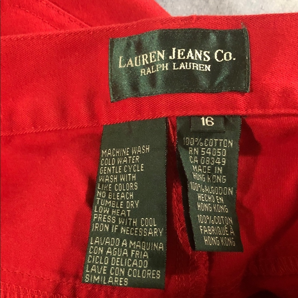 Ralph Lauren Vibrant Red Jeans - Picture 10 of 10